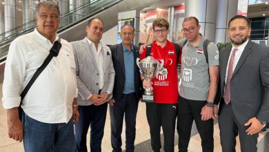 وفدًا رسميًا برئاسة الدكتور أشرف البيجرمى رئيس قطاع الرياضة بالوزارة ل