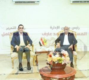 جوهر نبيل وزير الشباب والرياضة واللواء خالد مجاور محافظ شمال سيناء 